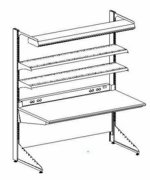 WORKBENCH, CANTILEVER-2 Shelves, Power Bar, Light