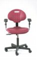 7000 Series Polyurethane seating Stool height footring casters (glides available) pneumatic lift cylinder.  Cleanroom models available