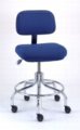 #8200 ESD Chair with tubular chrome base casters and welded footring