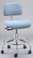#8601 ESD Chair with tubular chrome base, casters and welded footring, Seat and back tilt 