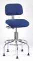 #8601 ESD Chair with tubular chrome base glides and welded footring