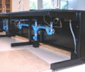 Example of plumbing configuration for sinks