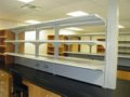 VSI Upper Backframes mounted to Lab Casework and resin worksurface