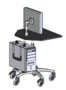 60251 Mobile Cart with telescoping worksurface. Shown with accessory items
