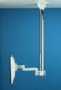 60230-1 Ceiling Mounted, Telescoping Pole with 1 LCD Monitor installed + 6 inch extension arm