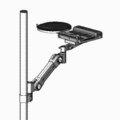 Adjustable Arm with Spring-Loaded laptop clamp, Pole Mounted