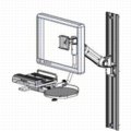 #60249-A-K, Adjustable arm, spring-loaded keyboard platform, track mounted