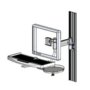 60239 LCD and Keyboard on 10 inch adjustable arm, track mounted