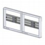 60260-K-2 Dual LCD's, Horizontal Track-Mounted. Example shown does not have tilt function.