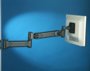 60222 Series, Down Position, Extension + Adjustable arm, Wall Mount, Black