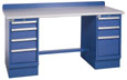 Lista Technical Bench with dual drawer pedestals