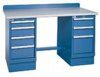 60 x 30 Lista Technical Bench with 2 drawer pedestals