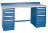 72 x 30 Lista Technical Bench with 2 drawer pedestals