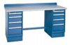 72 x 30 Lista Technical Bench with 2 drawer pedestals