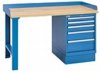 60 x 30 Lista Industrial Bench with 1 drawer pedestal