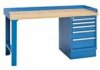 72 x 30 Lista Industrial bench with 1 drawer pedestal
