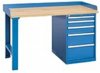 60 x 30 Lista Industrial bench with 1 drawer pedestal