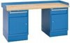 72 x 30 Lista Industrial bench with 2 drawer pedestals