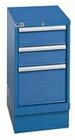 Lista 3 drawer cabinet. Bright blue or light gray available