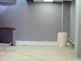 Prepare to install Volara foam onto concrete floor.