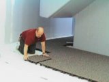 Step 2 - Begin setting Powerflor pedestals in a grid pattern beginning in 1 corner