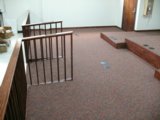 Courtroom completed with Powerflor, before furniture installation