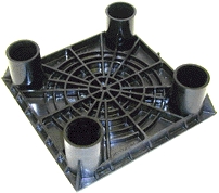 Underside view of Powerflor pedestal