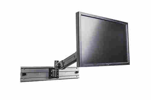 Monitor Arm On Sliding Horizontal Track Mount