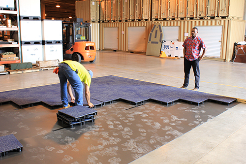 Low Profile Raised Floor With Power And Data Installed In A